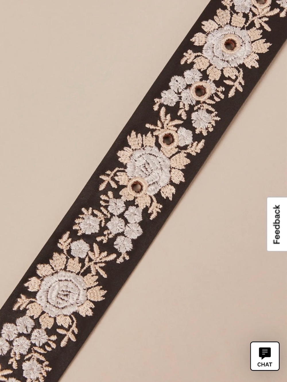 Lucky Brand Bloom Floral Embroidered Women's Belt with Silver Buckle - Picture 6 of 7